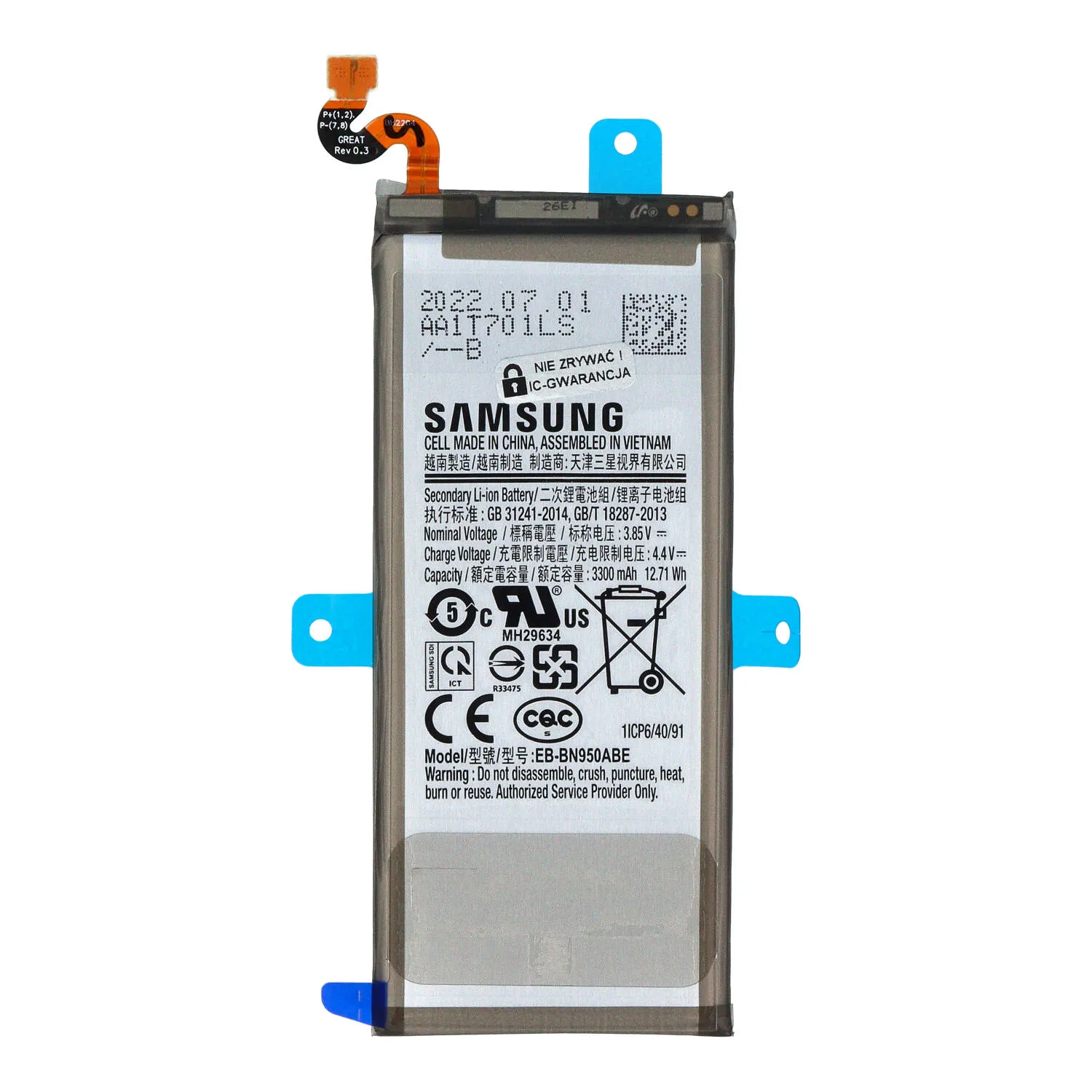 Bateria do Samsung Galaxy Note 8 SM-N950