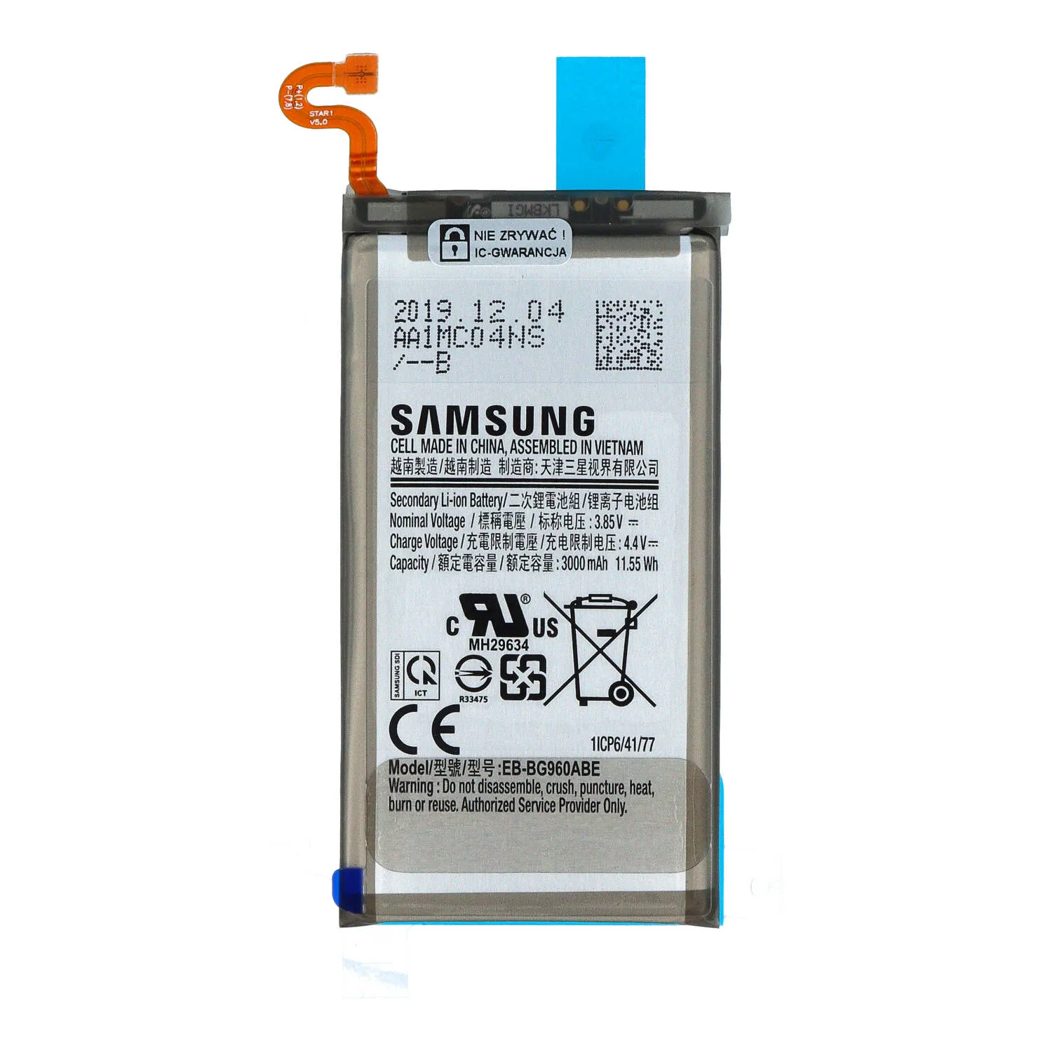 Bateria do Samsung Galaxy S9 SM-G960