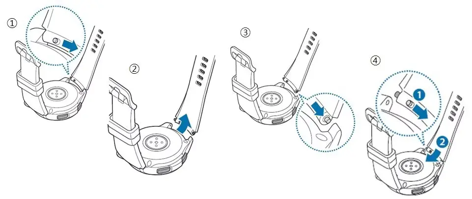 Pasek Samsung Gear S2 Classic |SM-R732| (L) biały