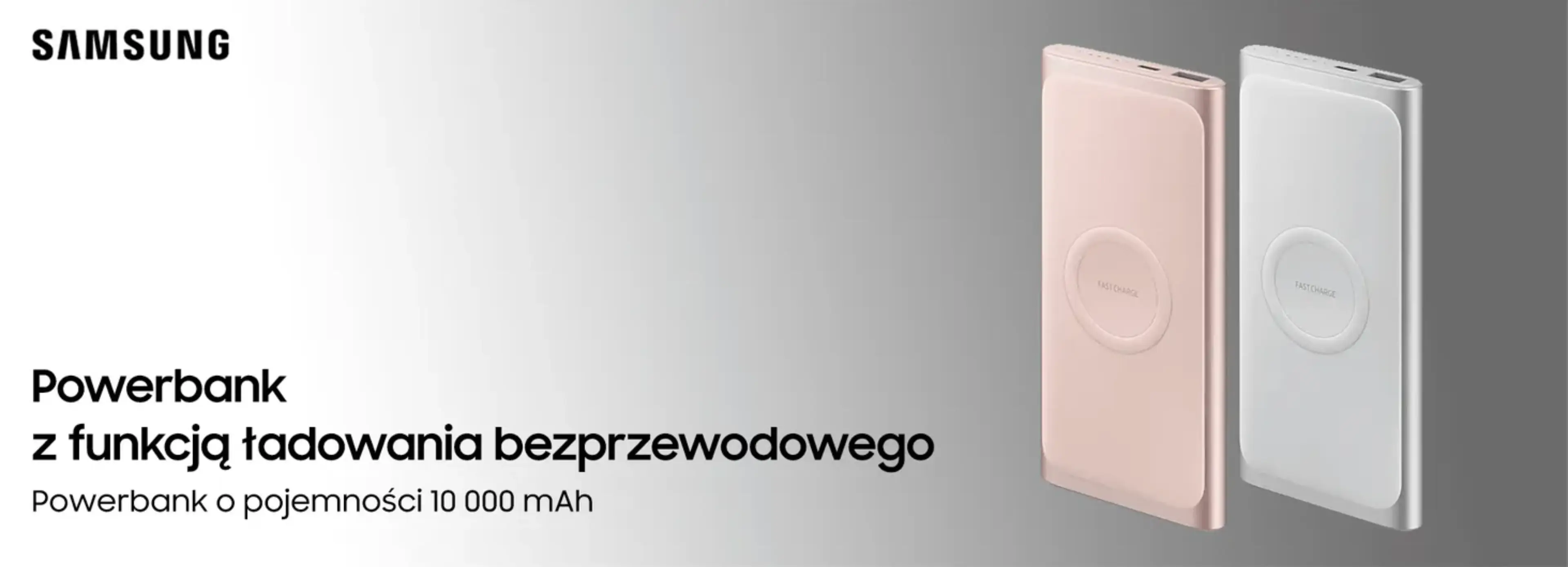 Powerbank Samsung Indukcja Fast Charge 10000mAh różowy